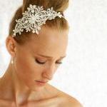 Bogo -bridal Lace Headpiece - Silvery Crown -..